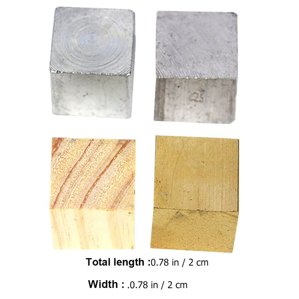 

4pcs Wood Block Copper Cube Iron Cube Aluminum Block Science Education Product