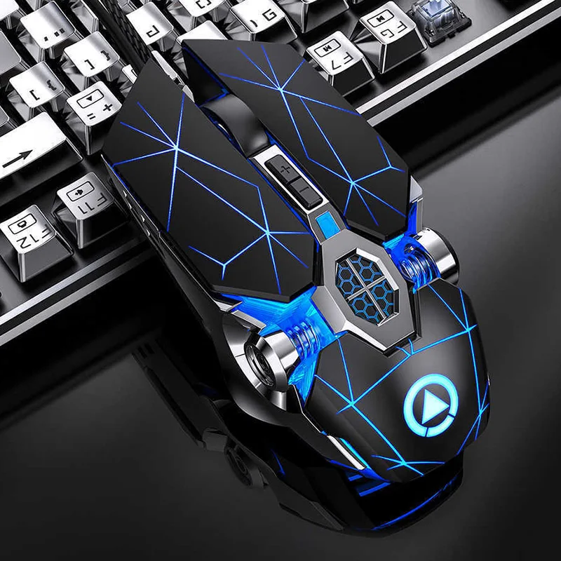 

Wireless Optical USB Mouse Gaming Mouse 7 Color LED Backlit Rechargeable for PC H-best
