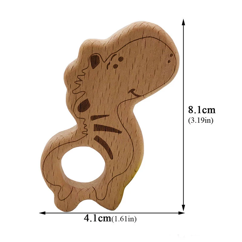 baby teether C827 Лидер продаж, детский Пищевой Деревянный прорезыватель, мультяшная собака в форме слона, Детские Прорезыватели для кормления, безопасные Прорезыватели для новорожденных, игрушки в подарок - Цвет: baby teether C827
