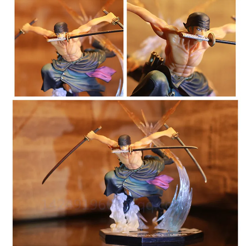 

Anime ONE PIECE Roronoa Zoro Swordsman Battle Ver Christmas Gift PVC Action Collectible Model Statue Toy Free Shipping G683