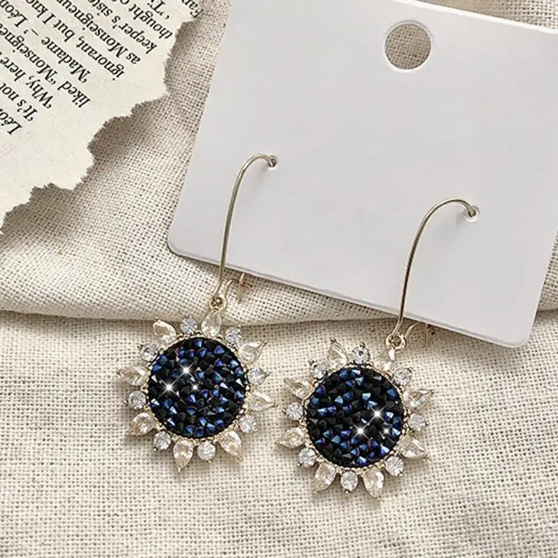 Блестящие новые модные брендовые ювелирные изделия со стразами Подсолнух