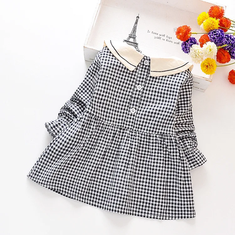 Осень, детское платье для девочек, хлопковое платье принцессы, платье с длинными рукавами для маленьких девочек