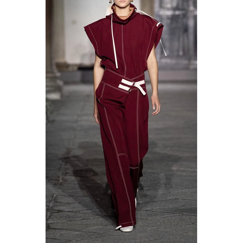 8 5 2020 Ранняя осень Высокое качество Женская мода Повседневный Жилет Топы Блузка