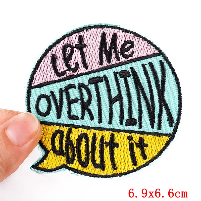 

Cartoon Black and White Cat Iron On Patches For Clothing Stickers Letter Patch Rainbow Heart Badge Embroidery Patches On Clothes