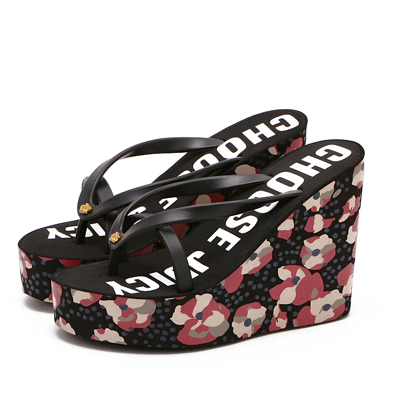

Shoes Rubber Flip Flops Slippers Casual Platform Med Slipers Women On A Wedge Heeled Mules Hawaiian Luxury Summer Soft 2021