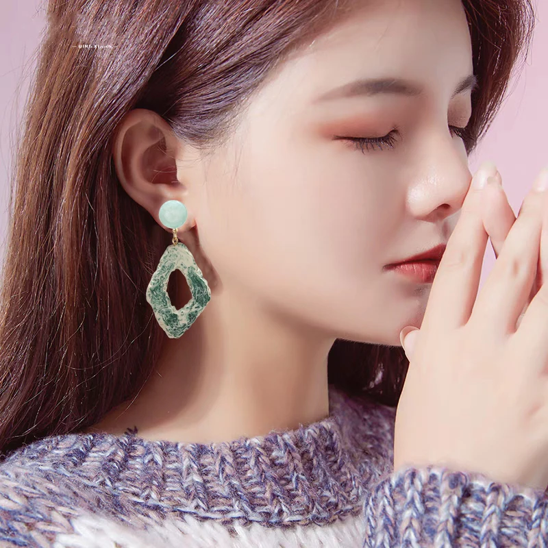 Акриловые серьги в Корейском стиле модные ювелирные изделия для женщин