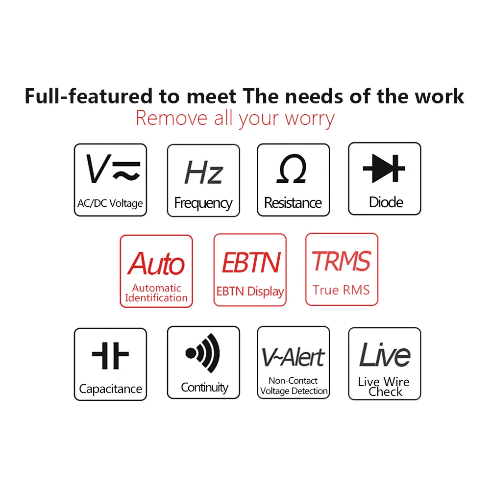 Сверхпортативный Цифровой мультиметр BSIDE ADM S9CL большой 3-линейный ЖК-дисплей 3 5