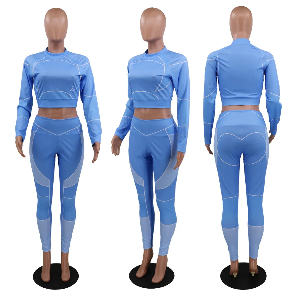 

KALENMOS Autumn Winter Sporty Sweatsuit Women Set Tops Pants Set Active Tracksuit Two Piece Night Club Fitness Outfit Sets