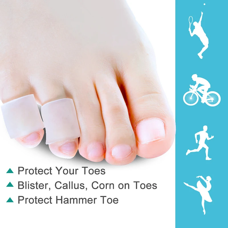 

8 пар Силиконовый защитный гель рукавом трубки вросших ногтей подушка в виде кукурузы Кепки полезно разделитель для пальцев ноги выпрямите...
