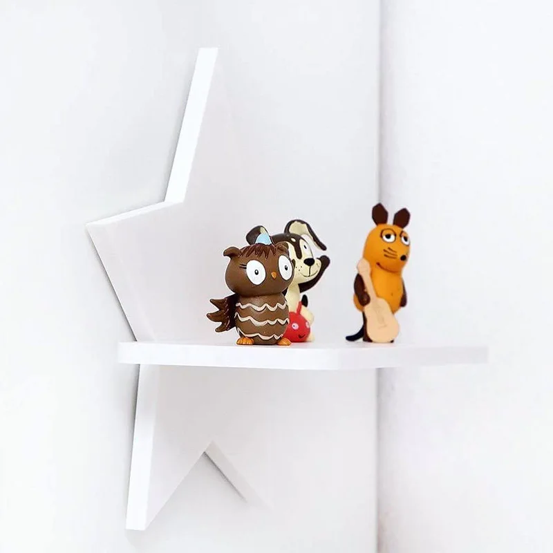 

Настенная полка-органайзер в форме звезды, пентаграмма, деревянная витрина, органайзер для хранения, полка для детской комнаты, гостиной, по...