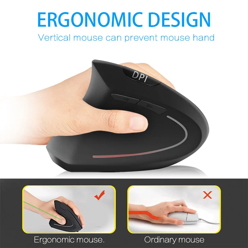 

Vertical five-generation Left-handed Wireless Charging Computer Mouse Wireless Mouse Left-handed Mouse Dropship