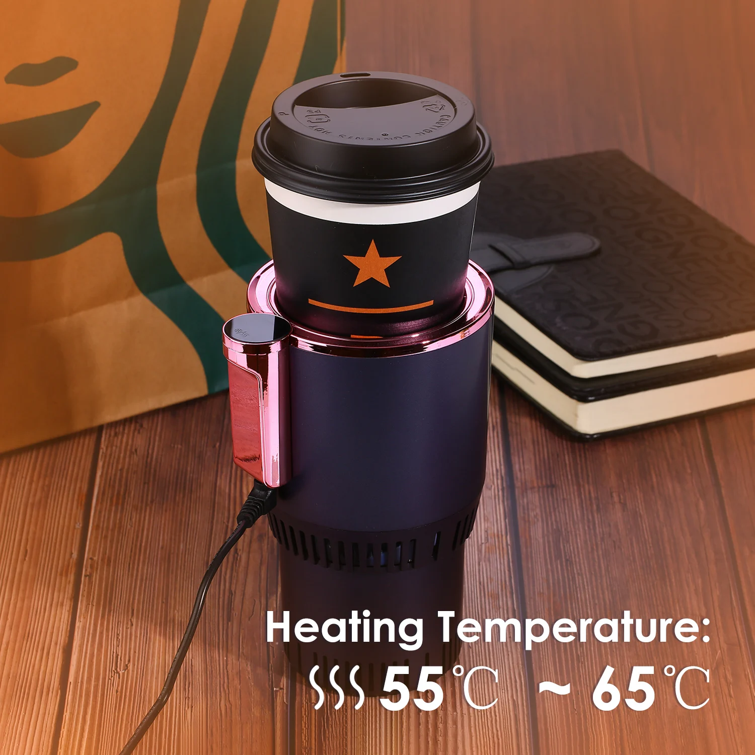 Умная Автомобильная чашка 2 в 1 подогреватель и кулер электрический нагреватель