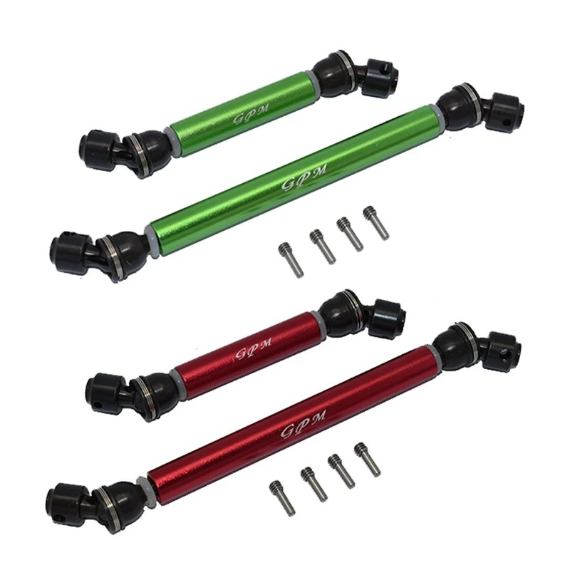 

4 шт. CVD приводной вал для 1/10 RC Crawler Axial SCX10 III AXI03006 Jeep Gladiator Parts, 2 шт. зеленый и 2 шт. красный