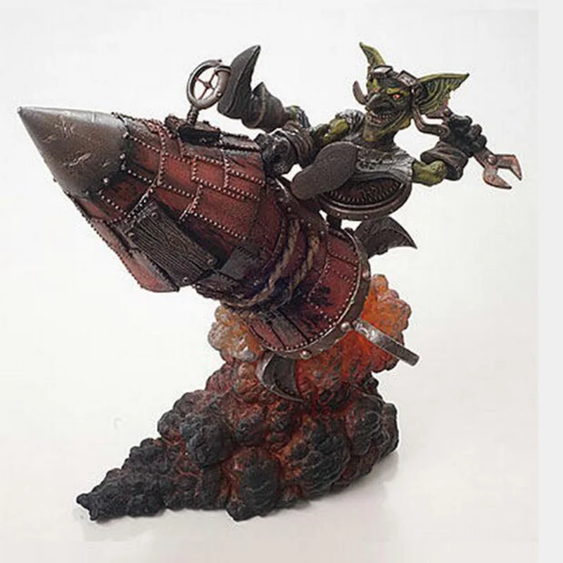 Goblin Rocket Модель игрового персонажа DC WOW Tribal Orc Wolf Ride Raider Lich King Arthas карликовый катающийся вор Sylvanas Warrior фигурка игрушки - Цвет: Goblin Rocket