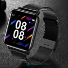 Модные умные часы из нержавеющей стали для женщин и мужчин, электронные спортивные наручные часы для Android, IOS, квадратные умные часы, умные часы
