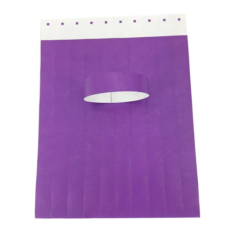purple 100 шт., напульсники Tyvek, 3/4 дюймов, одноразовые, водонепроницаемые, бумажные напульсники для вечеринок, игровых площадок - Цвет: purple