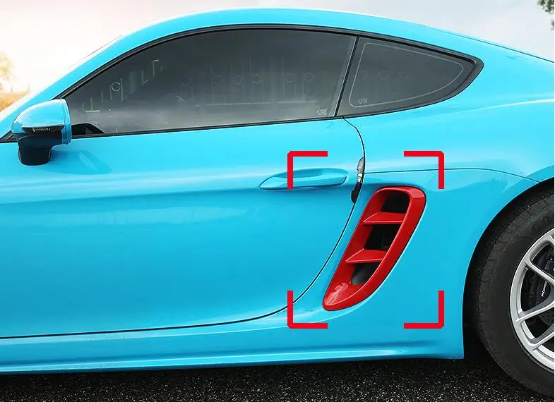 

For Porsche Cayman Boxster 718 GT4 2016-2019 High quality 2 pieces/1Set ABS paint Decorative cover side air inlet hood