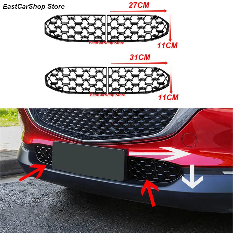 Rejilla de parachoques inferior delantera para coche Mazda, cubierta de moldura, decoración de red media inferior, para Mazda CX30, CX-30, CX30, 2022, 2020, 2021