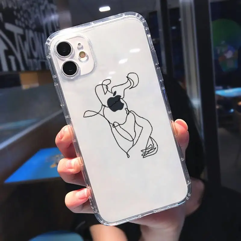 

Abstract Art Lines Phone Case Transparent for iPhone 11 12 mini pro XS MAX 8 7 6 6S Plus X 5S SE 2020 XR