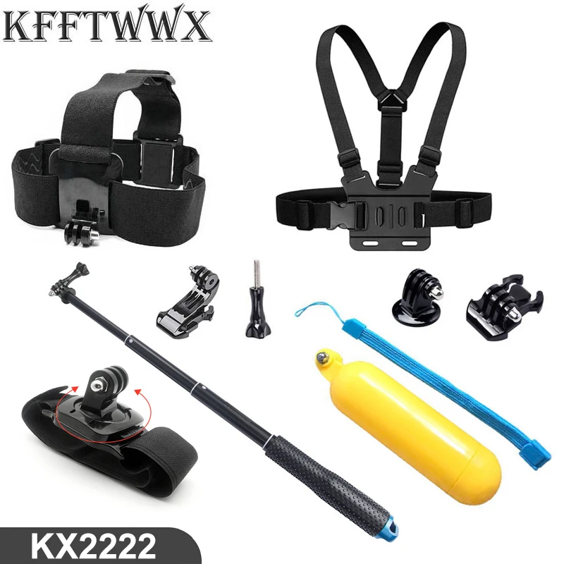 

KFFTWWX Straps Mount for Gopro Hero 9 8 7 6 5 4 Black Selfie Monopod Tripod for Go Pro YI 4K EKEN H9R SJ4000 Camera Accessories