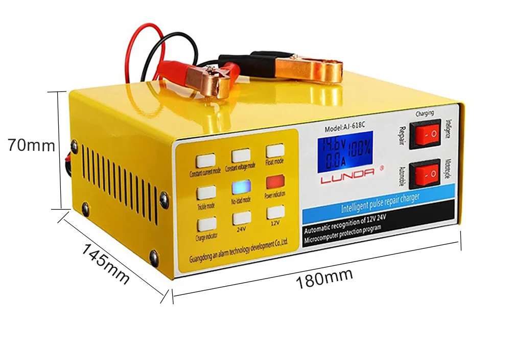 12 V/24 V 200AH автомобиля Батарея Зарядное устройство автоматического 5-ти ступенчатый интеллигентая(ый) Пульс Ремонт зарядным устройством для автомобилей Грузовик Мотоцикл RU Версия