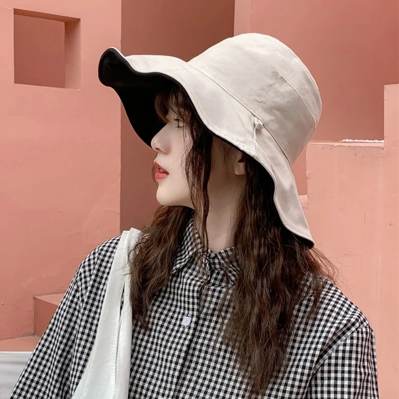 Шляпа GOUTER с широкими полями для женщин двусторонняя Панама в японском стиле