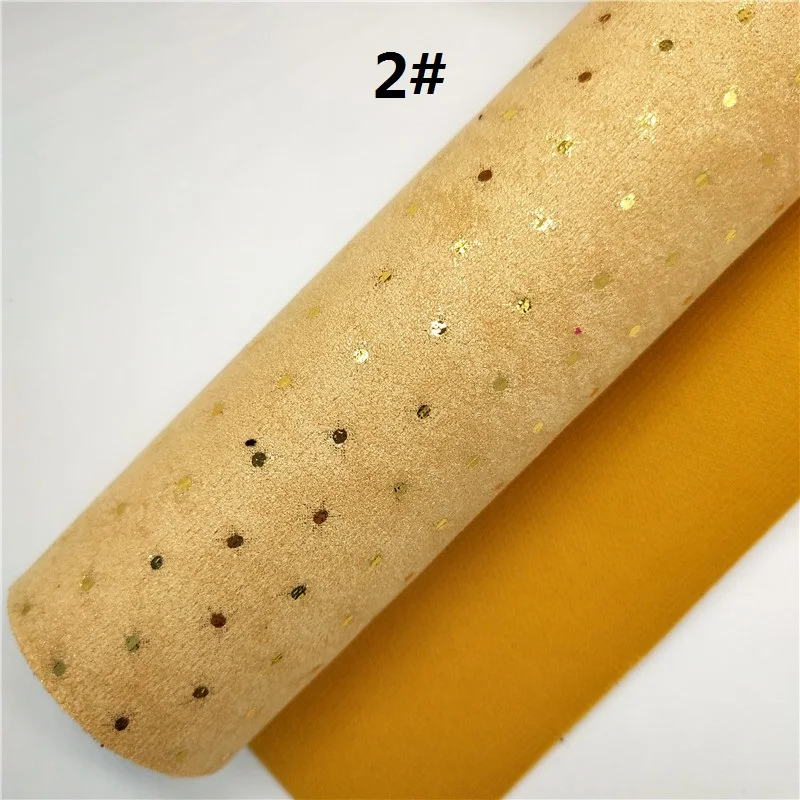 2 1 шт. 21X29 см бархатная ткань в горошек для изготовления луков LEOsyntheticoDIY T103 - Цвет: 2