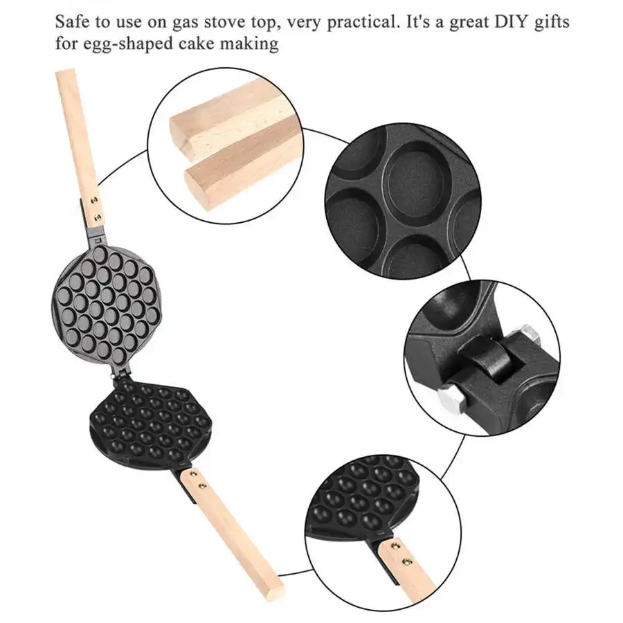 Offerte Hong Kong In Acciaio Inox Egg Waffle Maker Vaschetta Di Cottura Con Accessori QQ Uovo Aberdeen Eggettes Bolla Puff Cake Maker Forno