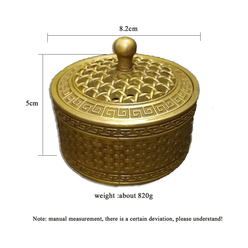 Small brass incense burner Antique Xuande Furnace Brass sandalwood stove Incense for Buddha Pure copper | Дом и сад
