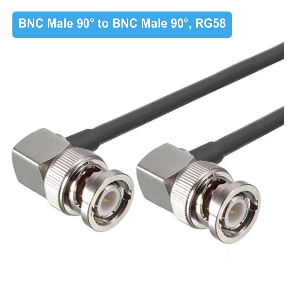 Коаксиальный кабель RG58 с разъемом BNC папа и штекером 50 ом обжимный Соединитель