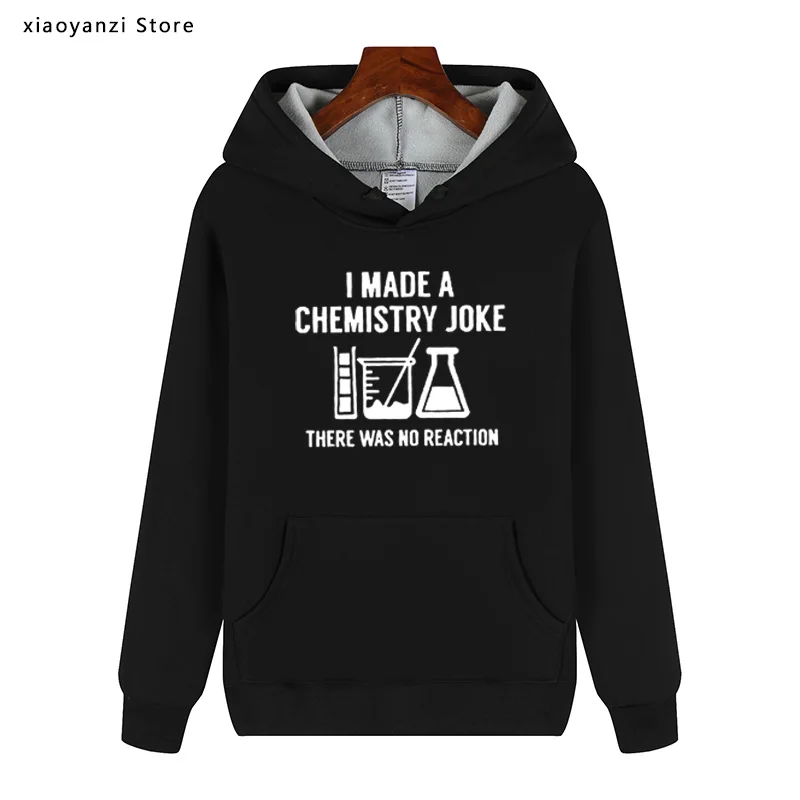 

Худи в стиле химии, свитшоты из хлопка с надписью «Я сделала шуточку», черные флисовые пуловеры, высококачественный мужской женский свитер