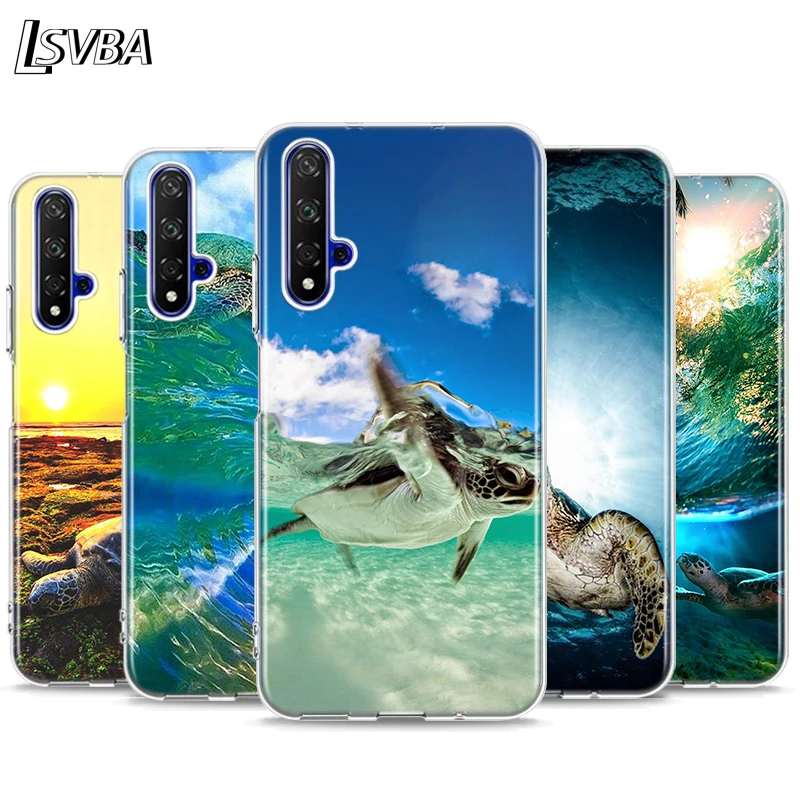 

Cute Sea turtle coque Silicone Cover For Honor 20 20S 20E 8 8A Prime 8X MAX 8C 8S 7A 7C 7S Pro Phone Case