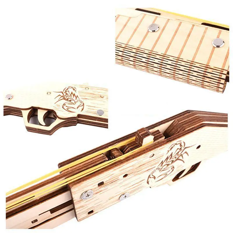 Лазерная резка DIY 3D Деревянный пазл набор для сборки деревянного ремесла Охота