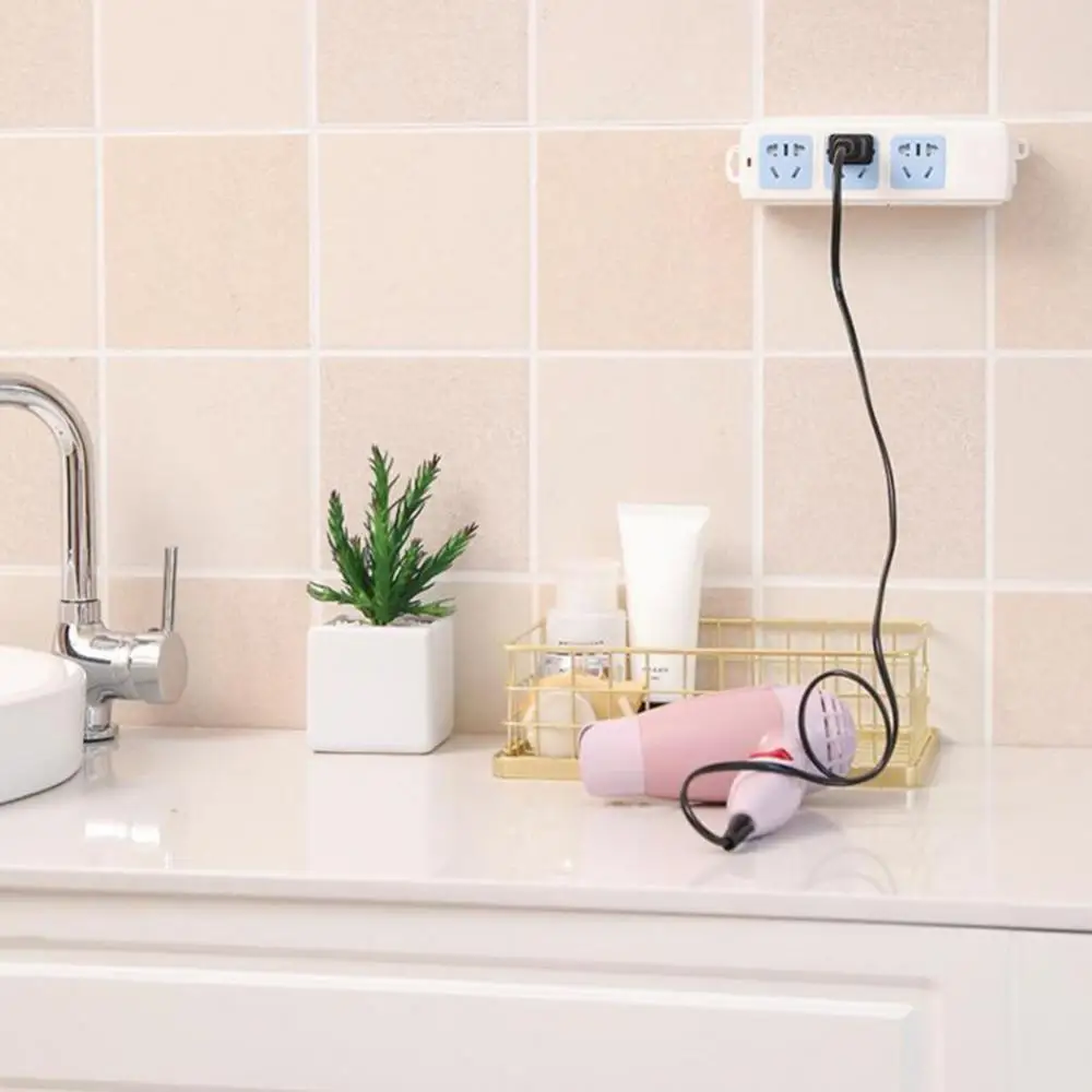 

60% Hot Sales!!! Wall Mounted Self Adhesive Extension Socket Fixator Plug Board Storage Hanger