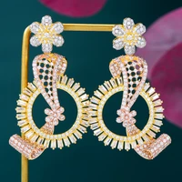 kellybola luxury high quality zircon pendant earrings dubai womens fashion engagement wedding jewelry accessories new trend