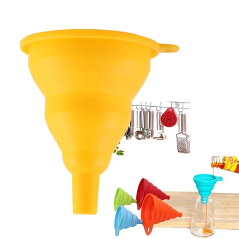 Складная кухонная Воронка Силиконовая Круглая воронка для еды переноса жидкого