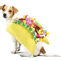 pet cat dog sausage costumes small dog apparel clothes for halloween party hamburger cosplay costume cloak dog accessories