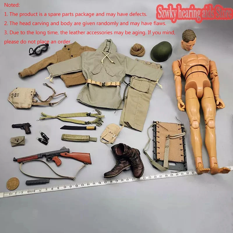 

1/6 US Mountain Division Thompson Submachine Gunman Suit Clothes Accessories with 12 inch Soldier Action Figure Toys