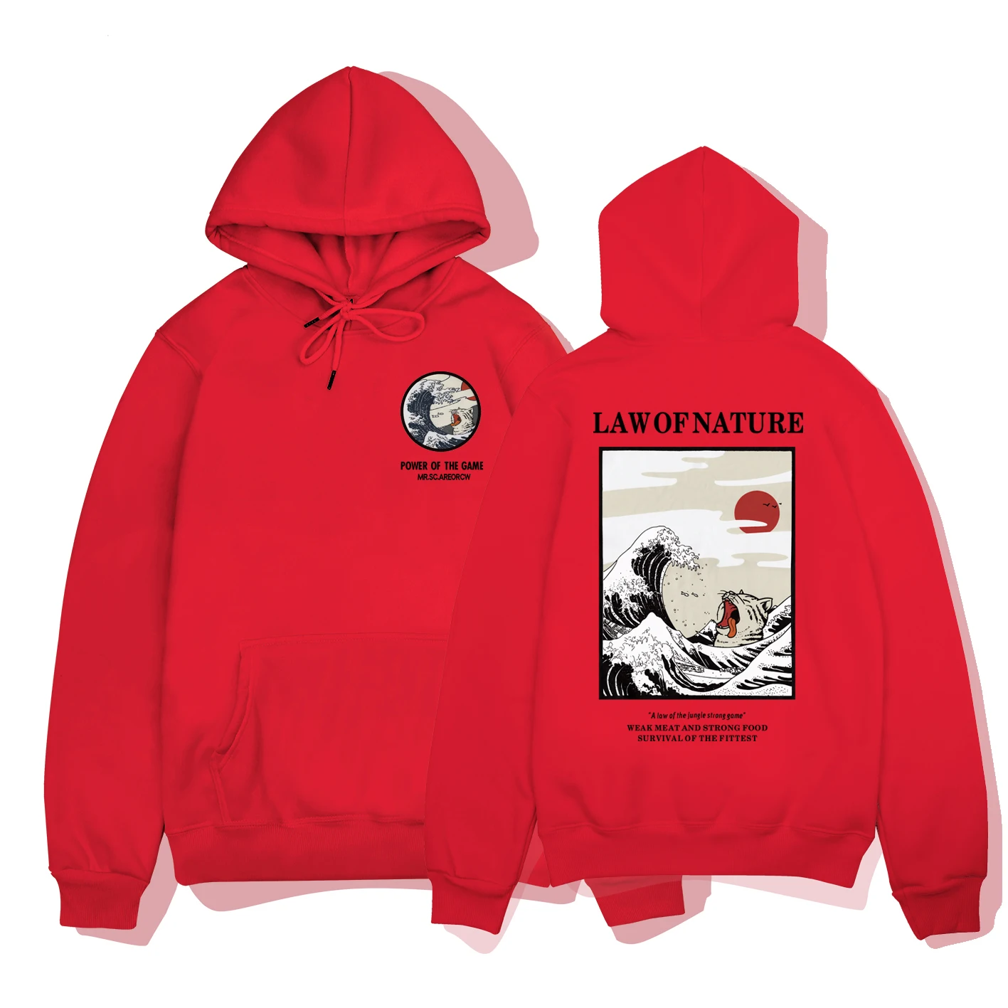 Худи мужское зимнее флисовое в японском стиле Повседневная Толстовка с японским