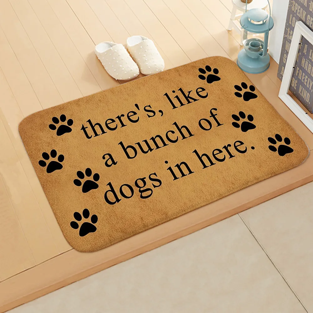 

Hand-drawn Text Doormat Anti-slip Absorb Water Bath Mat Bathroom Kitchen Bedroon Floor Mat Entrance 40*60cm DD-0077