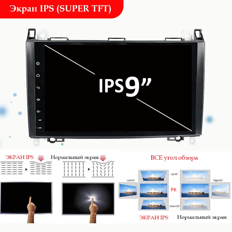DSP ips 9 ''автомобильный радио мультимедиа 2 Din 4G Android 9 dvd gps для Benz/B200/A B класс/W169/W245/Viano/Vito/W639/Sprinter W906 OBD2