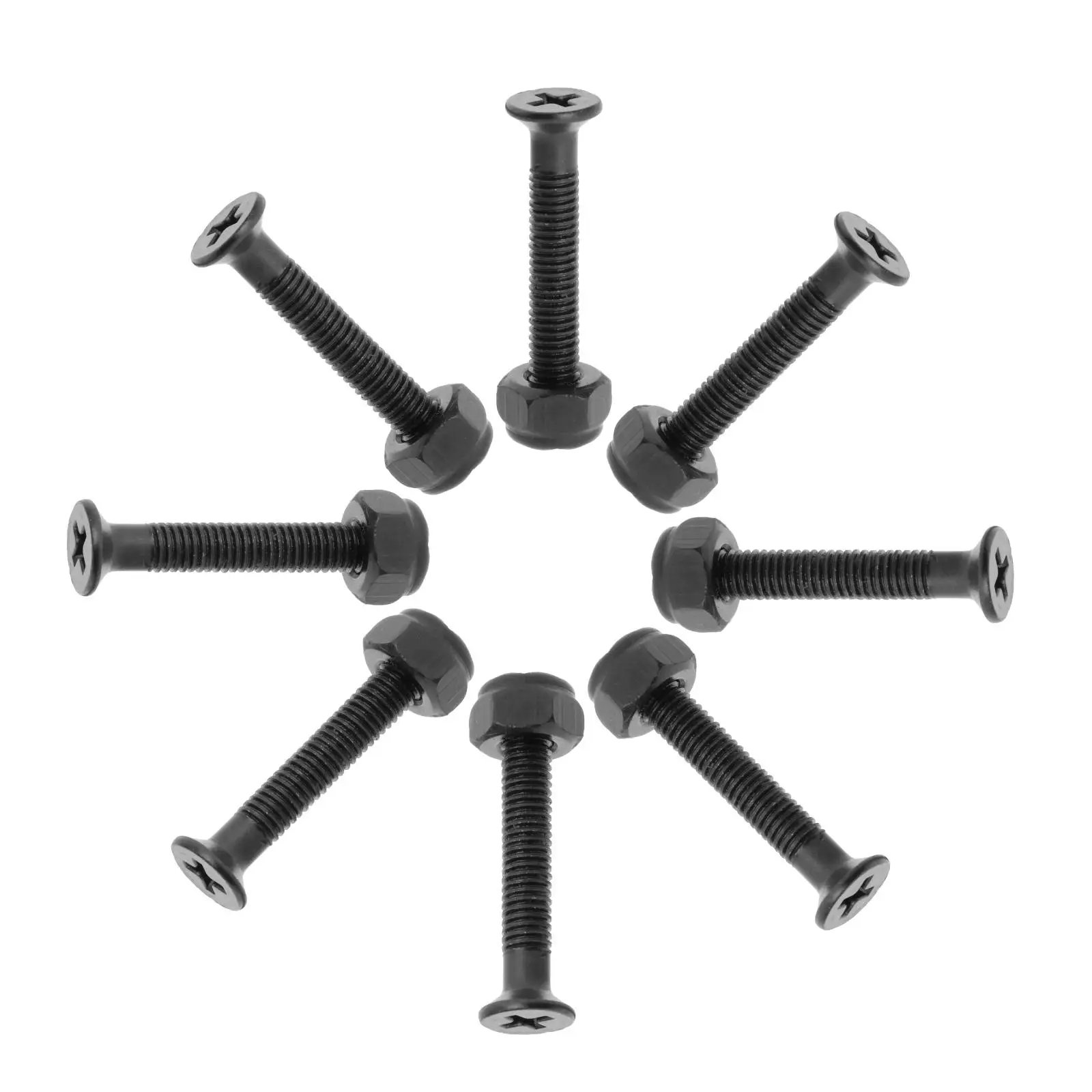 

8x Skateboard Hardware Set Skate Bolt Parts Standard Longboard Mounting Screws Bolts Set