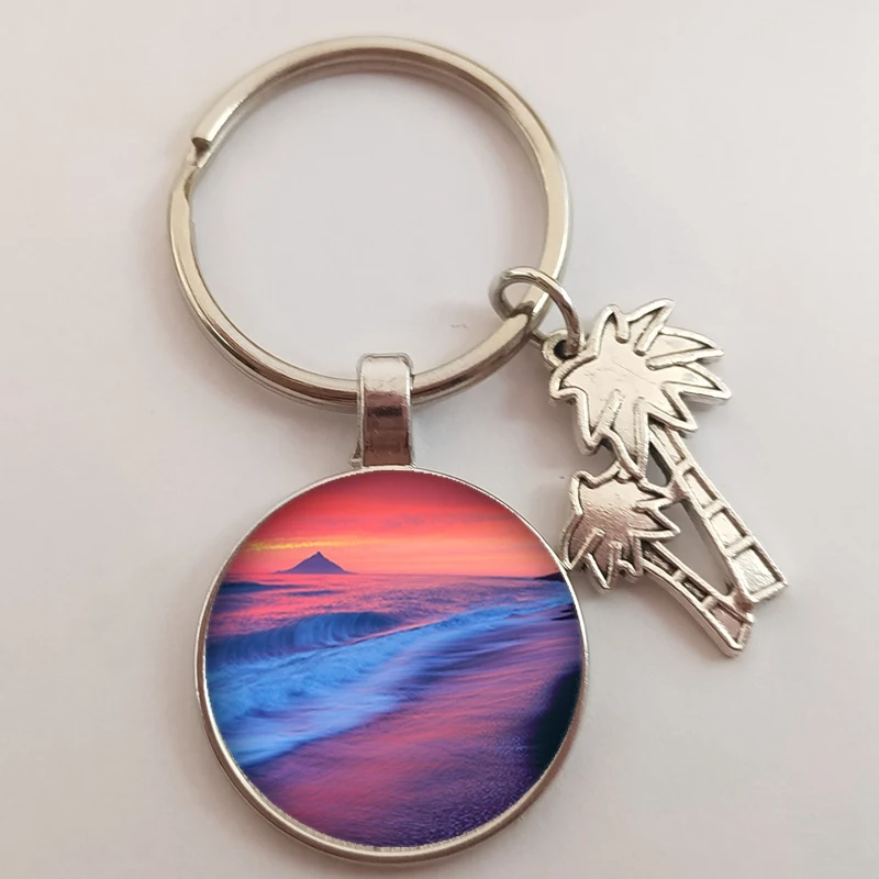 Брелок для ключей с красивым пляжем Мальдивские Острова пейзаж океан брелок пляж