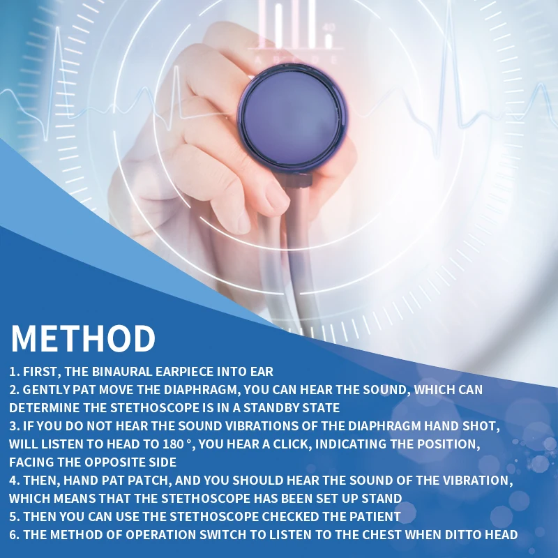 Профессиональный двухтрубный медицинский стетоскоп с двойной головкой