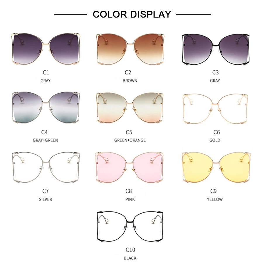 Женские солнцезащитные очки в форме бабочки большие брендовые дизайнерские