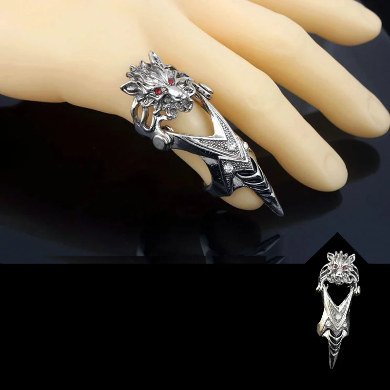 Old Silver Fox Finger Ring Punk Men's Self-Defense Tools Outdoor EDC Safety | Безопасность и защита