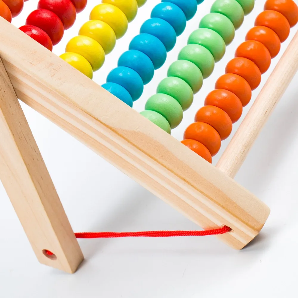 Многофункциональный Abacus обучающая подставка деревянная Монтессори игрушки счетные познавательные доски раннего образования математические игрушки для детей подарок