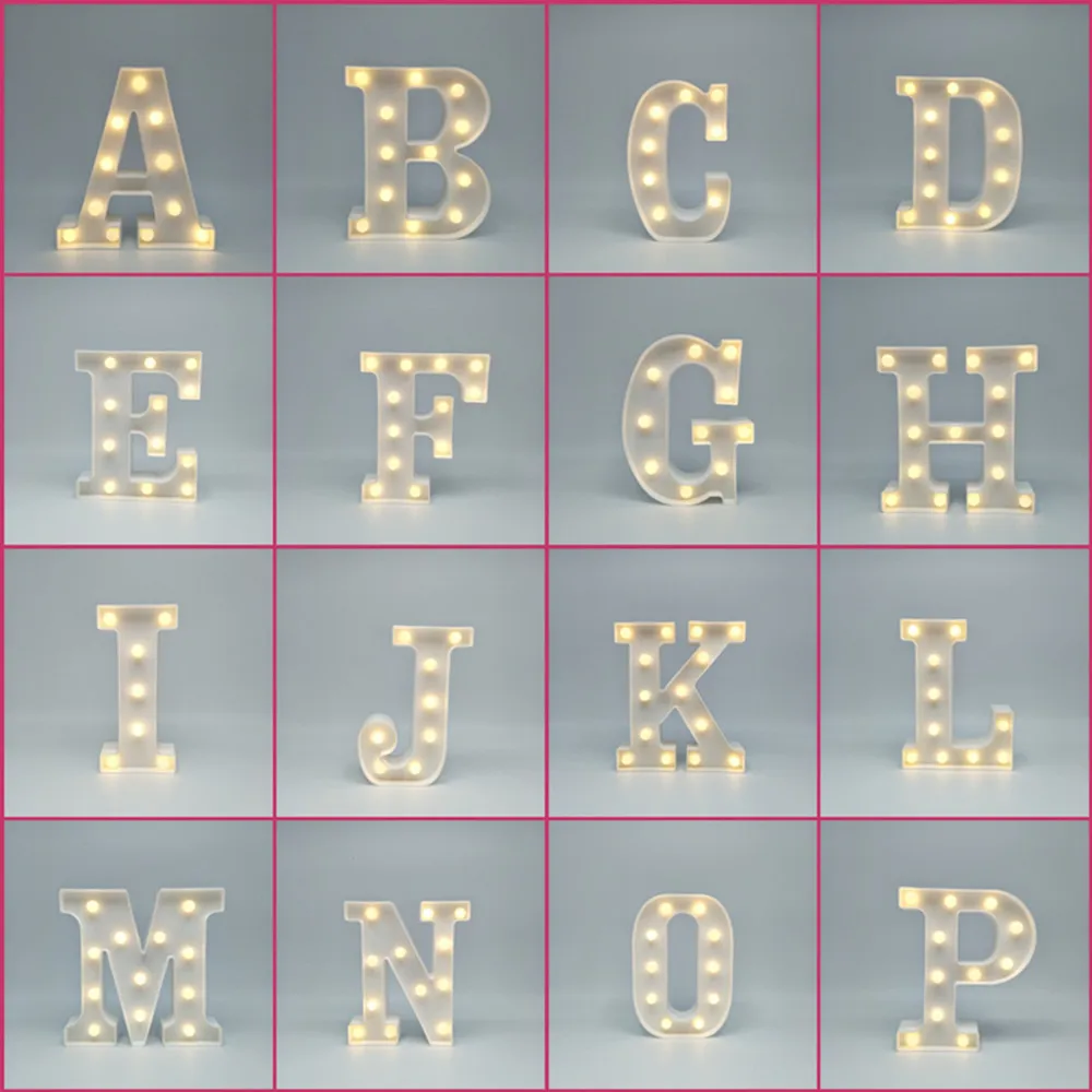 Creative 3d Letter Number Led Light Alphabet Sign Indoor Wall Hanging Night Lamp Decoration Valentine's Day Gift | Лампы и
