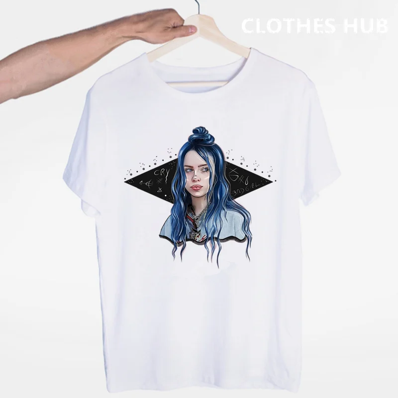 Billie Eilish футболка с круглым вырезом и короткими рукавами Летняя Повседневная модная футболка унисекс для мужчин и женщин