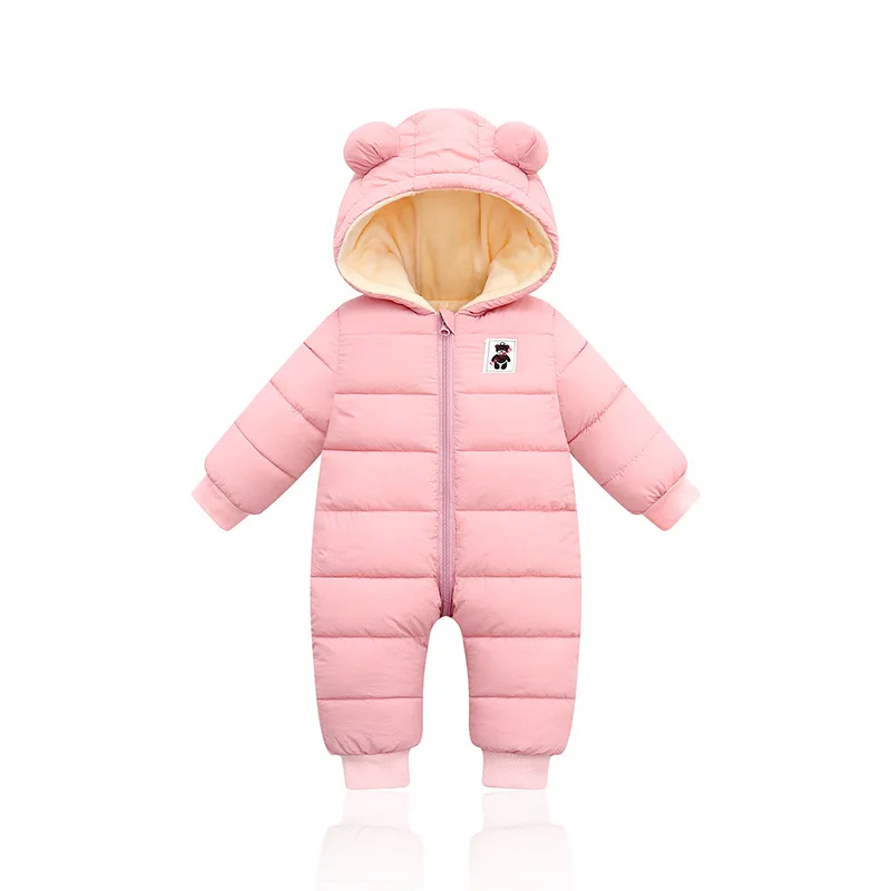 

2021 Infant Winter Overalls Jacket Kids Hooded Winter Jumpsuit For Baby Girl Boy Parkas For Baby Romper Snowsuit Newborn Clothes